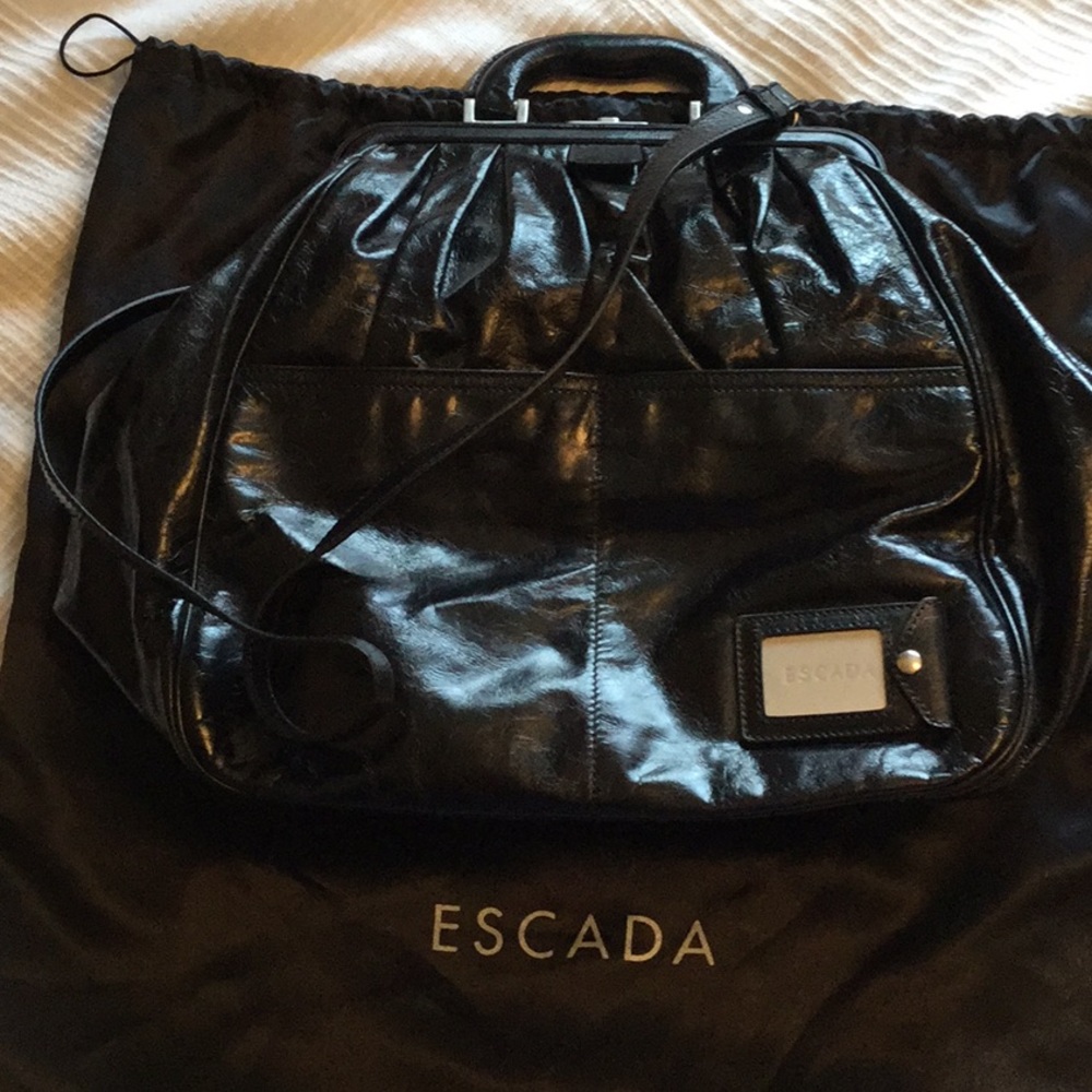 Escada with a shoulder strap bag